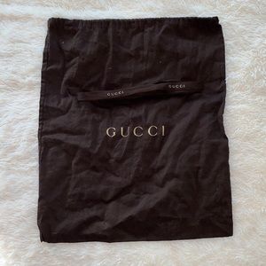 Authentic BROWN GUCCI dust bag & Ribbon